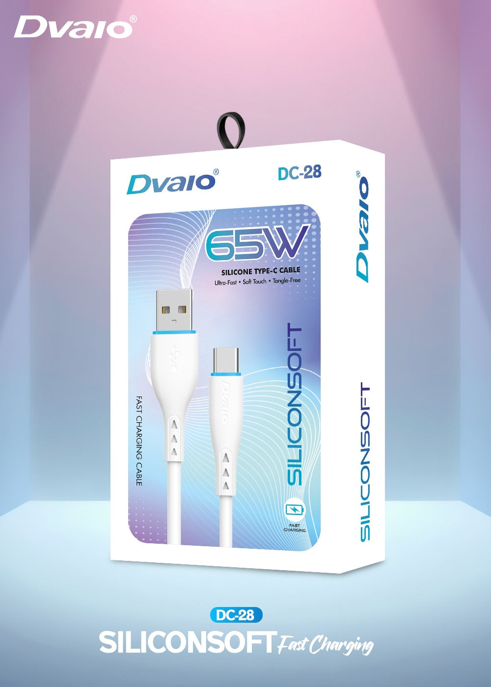 Dvaio 65W SiliconSoft Fast Charging Cable - Type-C (6 months warranty) DC28