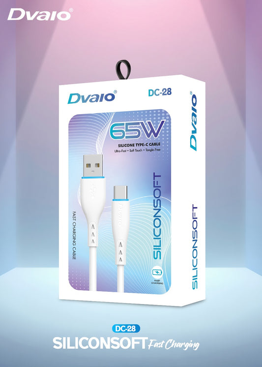 Dvaio 65W SiliconSoft Fast Charging Cable - Type-C (6 months warranty)
