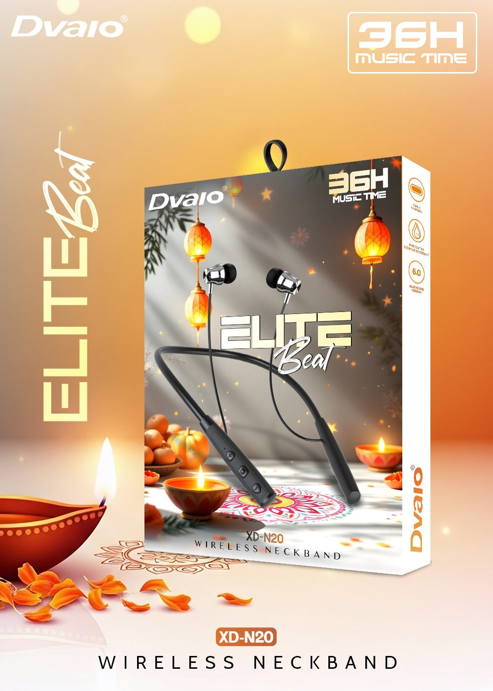 Dvaio XD-N20 EliteBeat Neckband (Festive Packing)