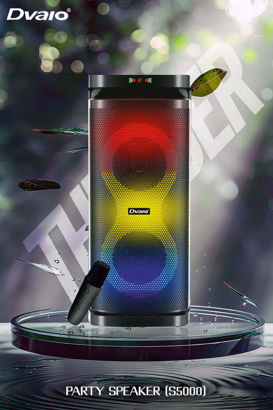 Dvaio ThunderX Party Speaker (Tower Speaker) 50W with Wireless Mic