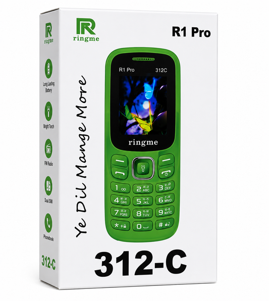Ringme 312-C | 1.8" Display | 1000 mAh | FM Radio | Mix Colors | New Packing
