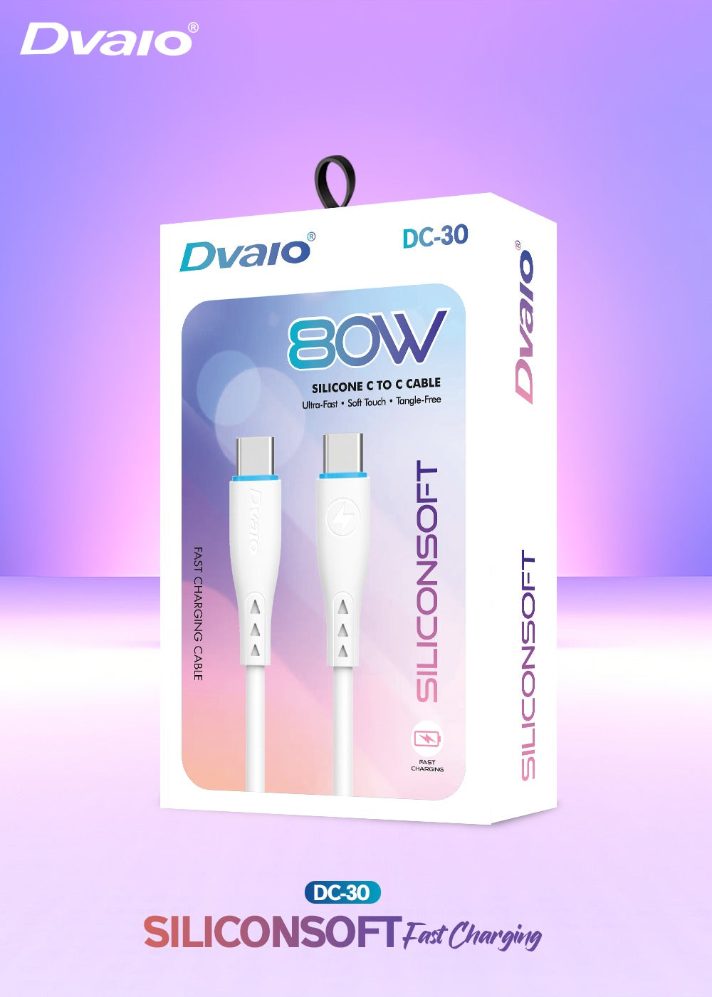 Dvaio 80W SiliconSoft Fast Charging Cable - C to C (6 months warranty) DC30