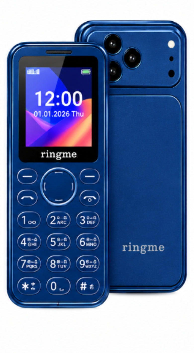 Ringme R1 Pro 117C | 1.44" Display | BT Dialer Phone | Crystal Keypad with painted body | Mix Colors