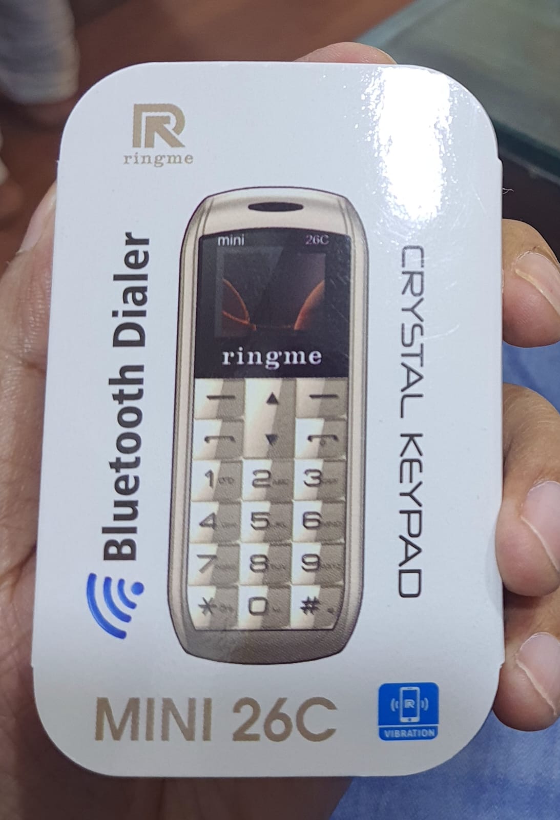 Ringme R1 Mini 26C | 0.66" Display | BT Mini Dialer Phone | Crystal Keypad with painted body | Mix Colors