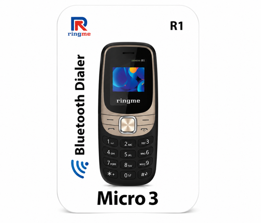 Ringme R1 Micro 3 | 1.4" Display | BT Mini Dialer Phone
