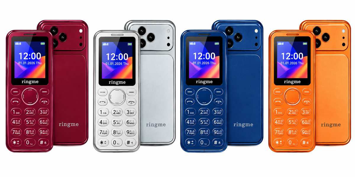 Ringme R1 Pro 117C | 1.44" Display | BT Dialer Phone | Crystal Keypad with painted body | Mix Colors