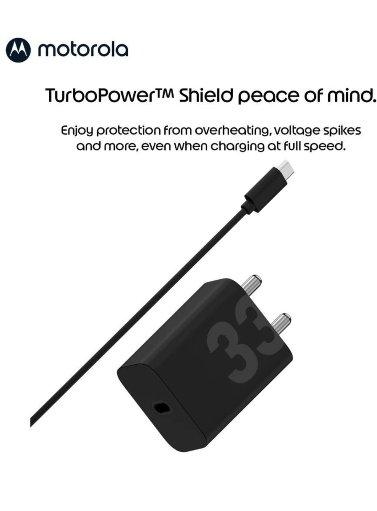 MOTOROLA 33 W TurboPower 3.0 3 A Single Port Mobile Charger