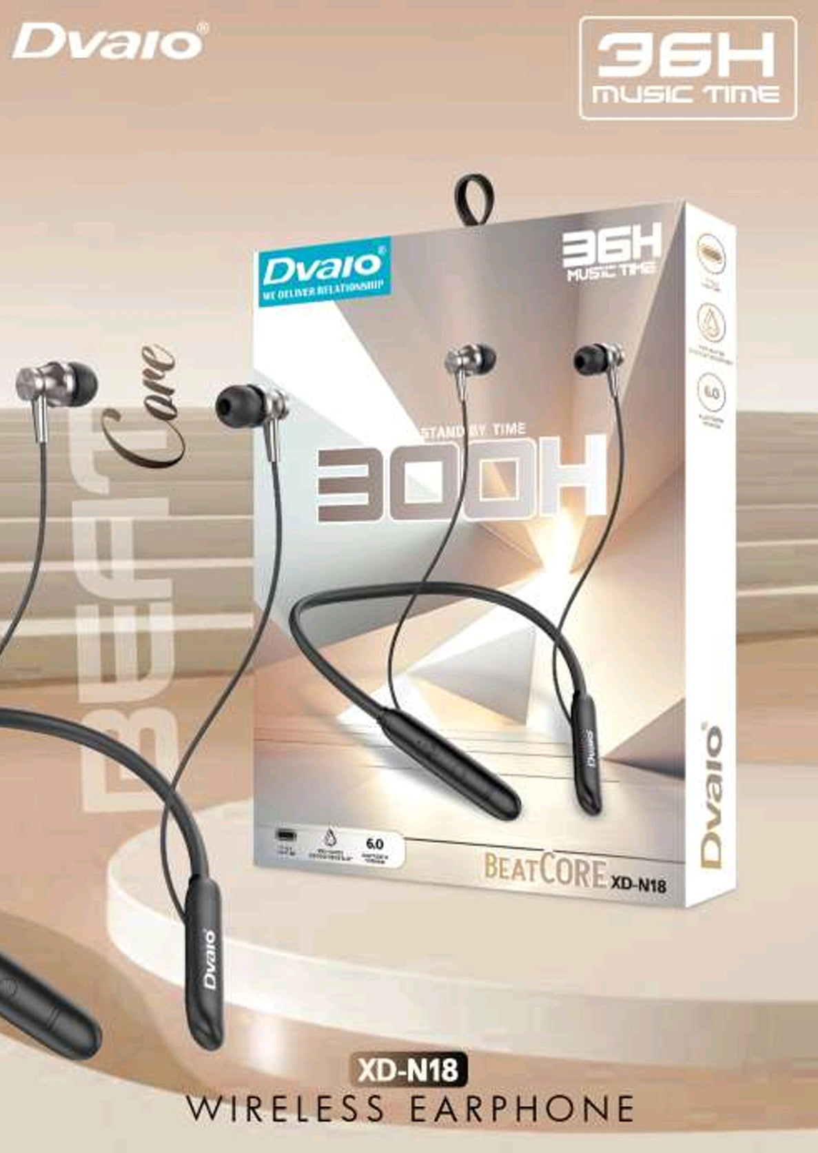 Dvaio Beat Core Neckband with 250 Hrs standby N-18
