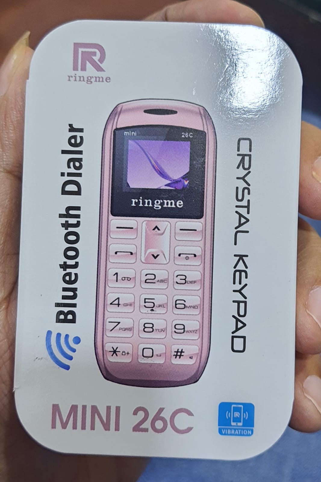Ringme R1 Mini 26C | 0.66" Display | BT Mini Dialer Phone | Crystal Keypad with painted body | Mix Colors