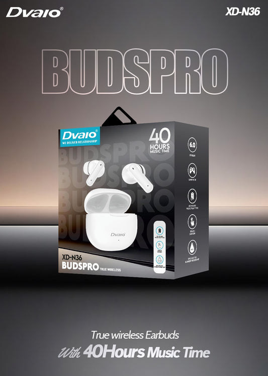 Dvaio N-36 TWS BudsPro with 40hrs playtime