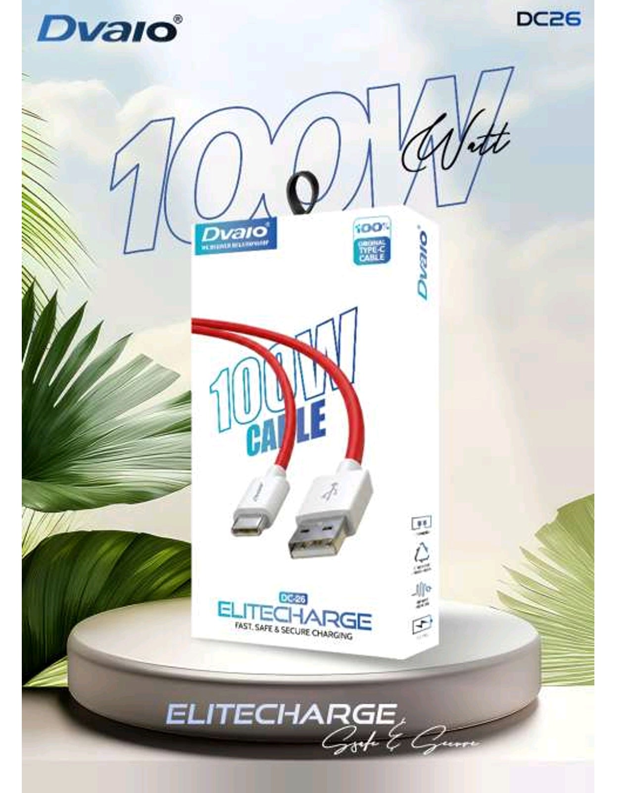 Dvaio DC-26 100W FAST CHARGE Type-C Cable